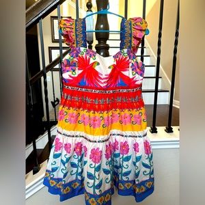 Farm Rio Vivid Garden Dress, size L, never worn.